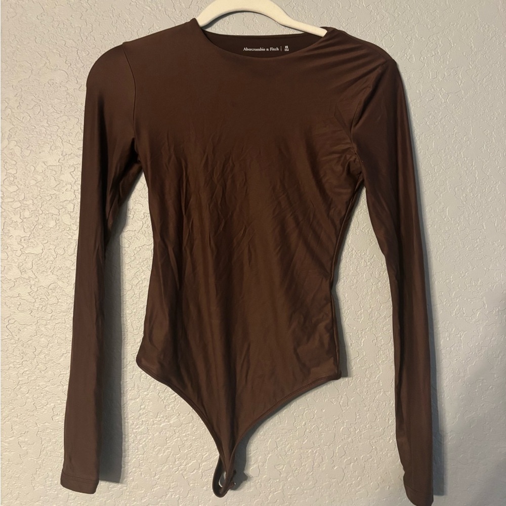 Abercrombie & Fitch Brown Long-Sleeve Bodysuit